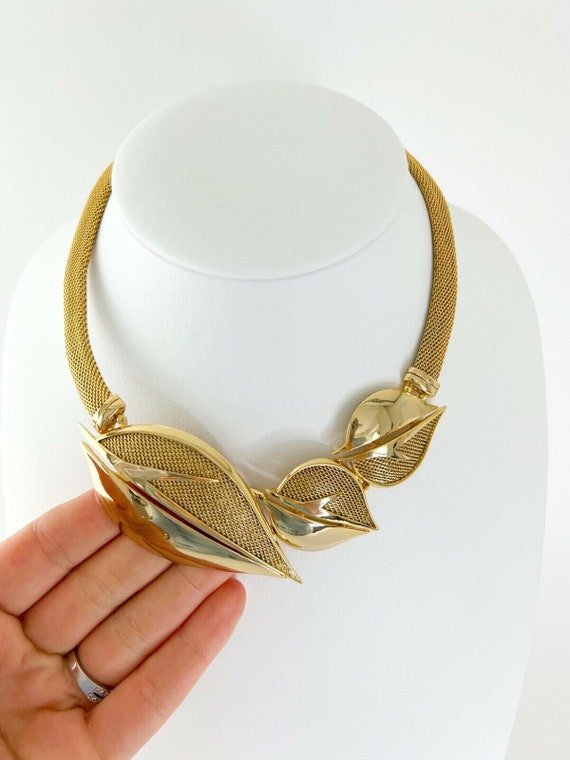 Vintage Balenciaga Necklace Leaf Charm Necklace Choker Necklace
