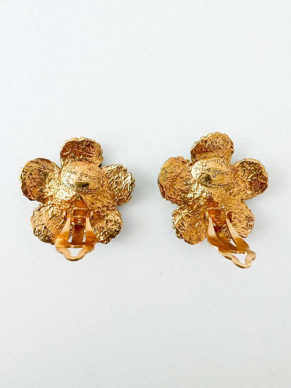 Vintage YSL Earrings, Yves Saint Laurent  Floral … - image 3