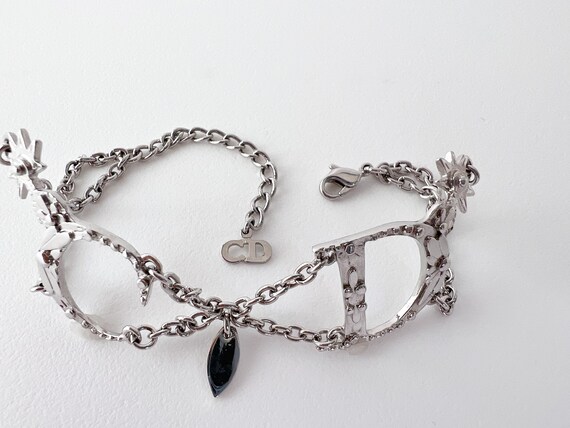 Vintage Christian Dior Bracelet, Charm Bracelet, CD Logo