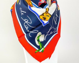 Vintage Karl Lagerfeld Paris zijden sjaal wrap veelkleurige vintage Made in Italy