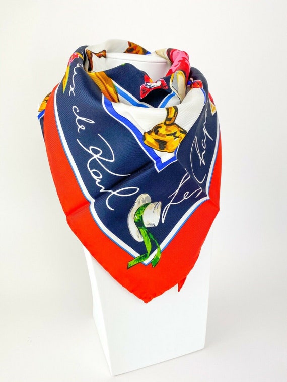 Foulard Karl Lagerfeld En Soie - Multicolore - Style Bandana Carré - Occasion