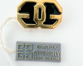 美品 希少 ジバンシー GIVENCHY ブローチ ロゴバッジ ヴィンテージ ヴィンテージ ジバンシィ ブローチ：1980年代 モノグラムロゴ