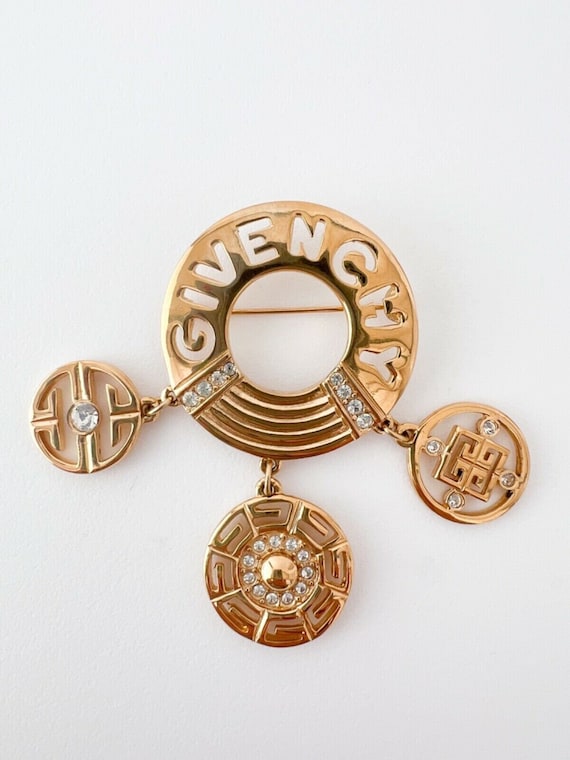 Vintage Givenchy Brooch Pin, Gold Tone Brooch Pin… - image 1