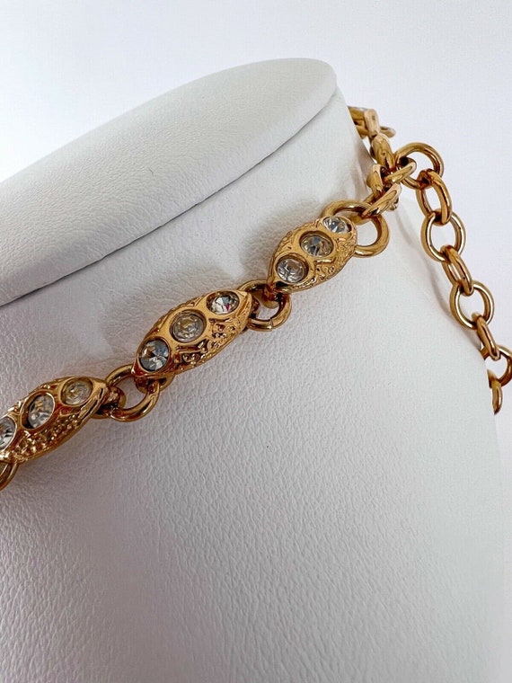 希少 vintage イヴ・サンローラン　リボン　ネックレス ゴールドカラー ヴィンテージアクセサリー フランスビンテージ イヴ・サン