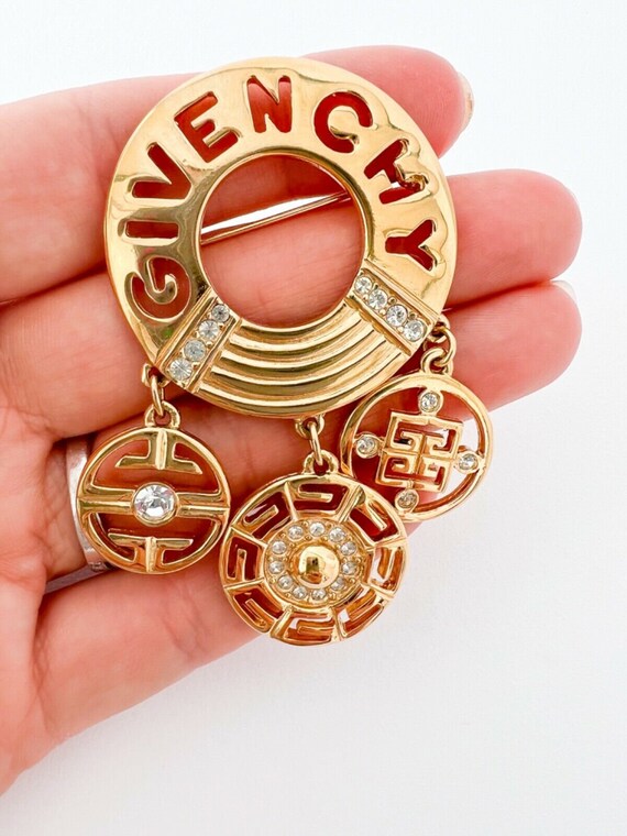 Vintage Givenchy Brooch Pin, Gold Tone Brooch Pin… - image 3