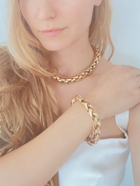 Christian Dior Gold Finish Danseuse Etoile Choker Necklace – THE CLOSET