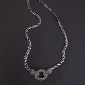 Vintage Christian Dior necklace Germany, extremely rare Dior necklace, Dior Jewelry rhodium plated , authentic Christian Dior bridal choker