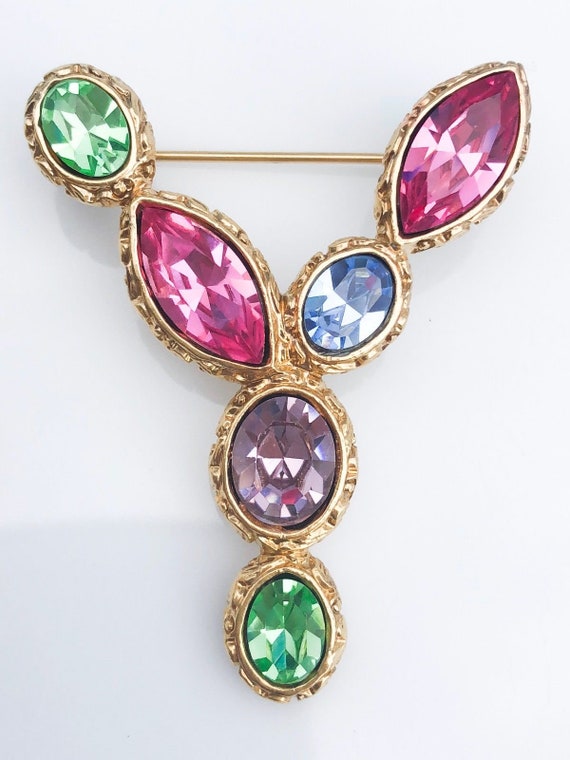 Vintage  YSL Yves Saint Laurent Brooch Pin, Beaut… - image 1