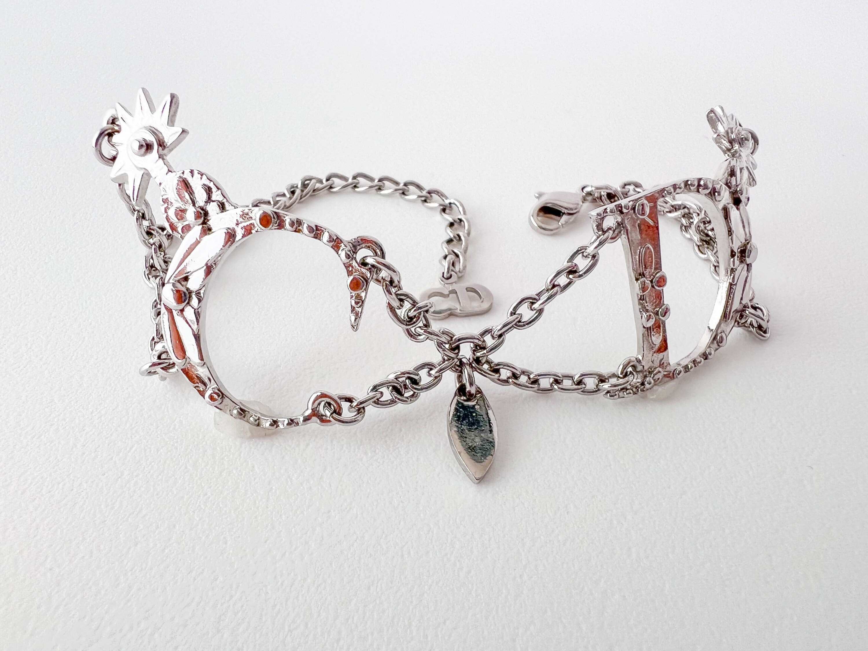 Vintage Christian Dior Bracelet, Charm Bracelet, CD Logo