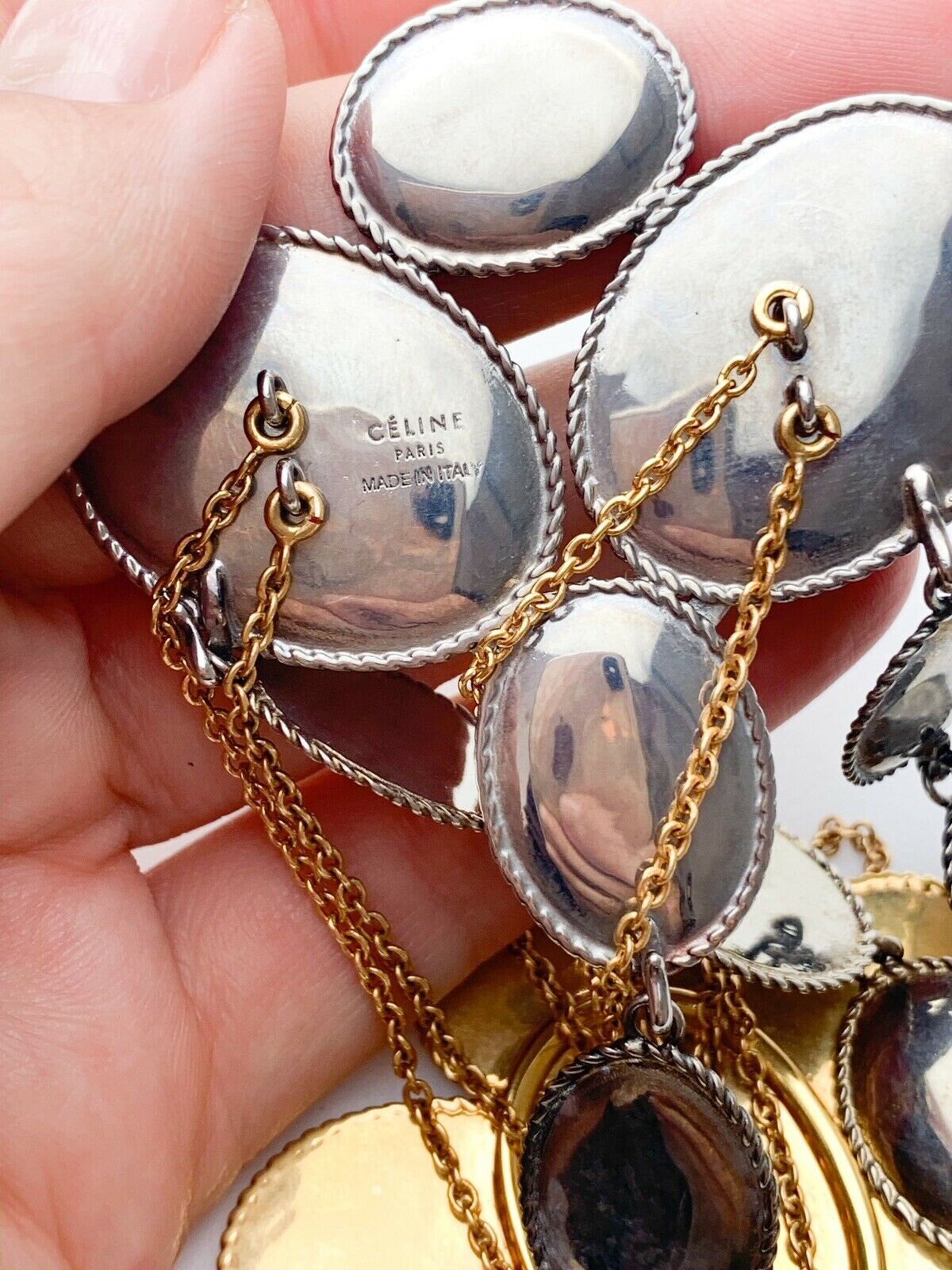 Vintage Celine Necklace, FW17 Celine Phobe Philo, Golden