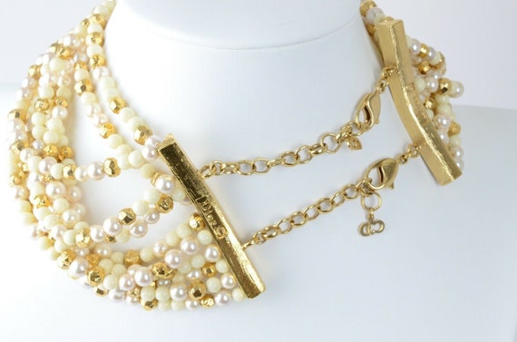 Vintage Christian Dior  poison Necklace, Multi-St… - image 8