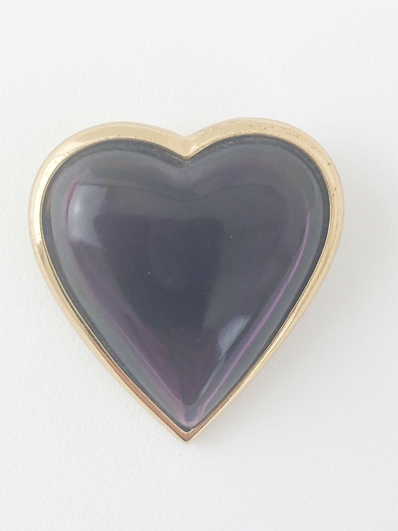 ヴィンテージ YSL ブローチピン、イヴサンローラン ハート