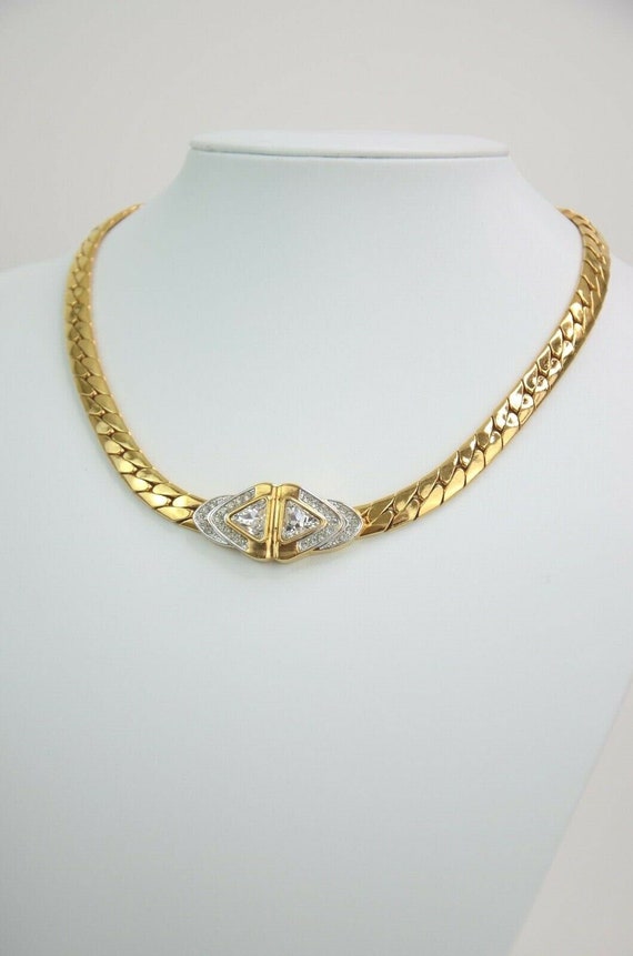 Vintage LANVIN Necklace, Gold Tone Necklace, Vint… - image 3