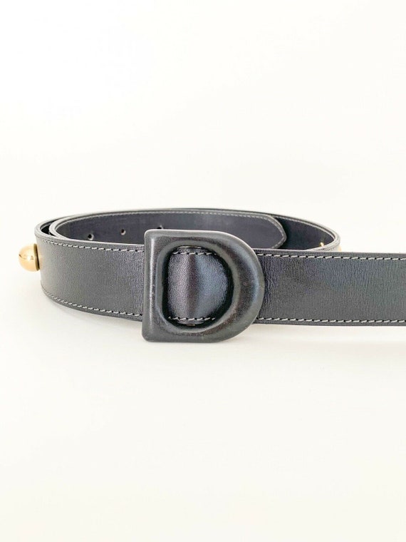 Black Artificial Leather Dior belt for girls