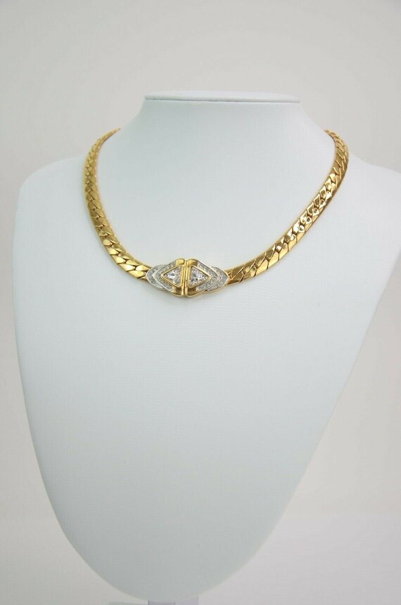 Vintage LANVIN Necklace, Gold Tone Necklace, Vint… - image 1