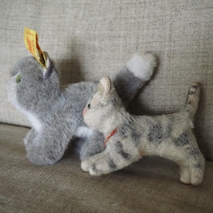 ビンテージ　シュタイフ　Tabby　キャット　猫　ちょっと訳あり 送料無料 シュタイフ Cat Tabby 10cm タビーキャット/ねこ/猫/ネコ