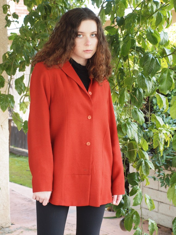 Red 90s Blazer jacket  brick red Evelin Brandt Be… - image 6