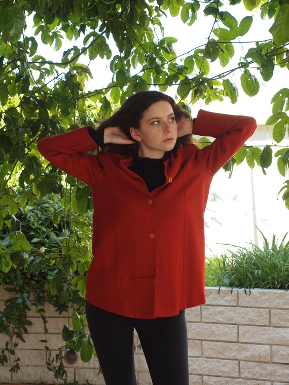 Red 90s Blazer jacket  brick red Evelin Brandt Be… - image 8