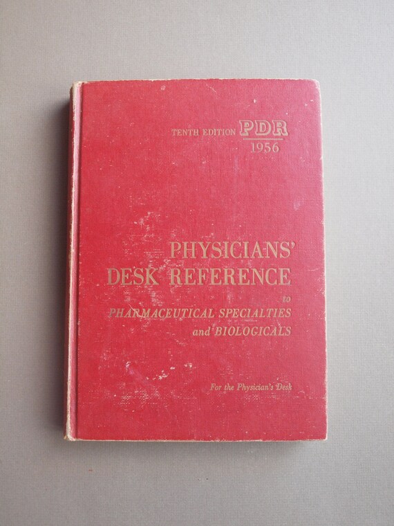 1956 Physician S Desk Reference Pdr Drug Index Etsy