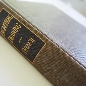 Engineering Drawing by Thomas E French 5th edition 1935 hardcover technical book  wonderfully illustrated gift for engineering student