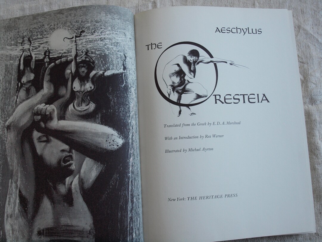 The Oresteia by Aeschylus Heritage Press Greek Drama Trilogy Michael ...