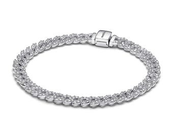 Timeless Pavé Chain Bracelet, Personalized Bracelet for Women & Girls, Pandora Compatible