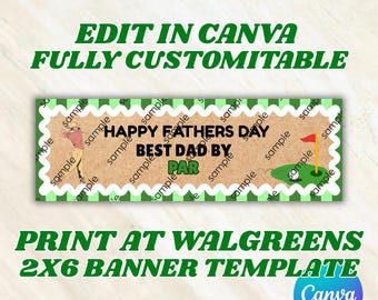 Happy Father’s Day Banner Template (2x6 ft Digital Download)