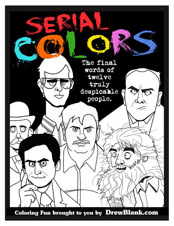 Download Serial Colors Adult Coloring Book Of Serial Killers Etsy