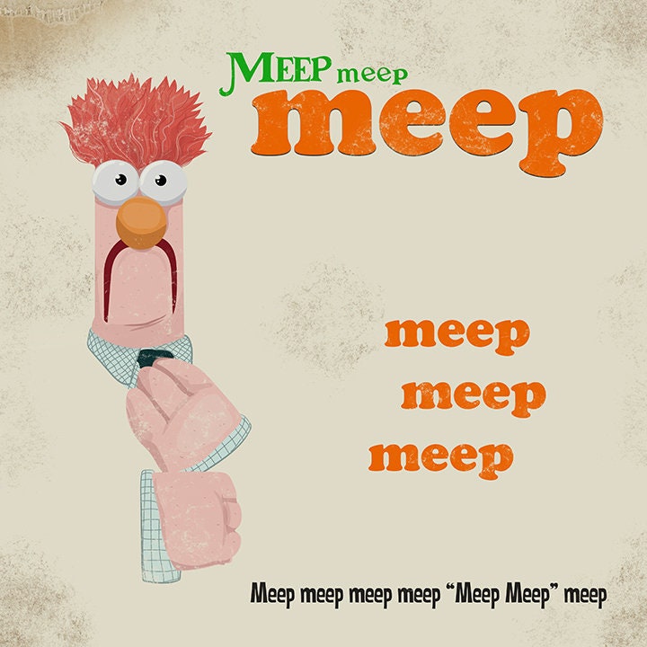 Beaker Meep Meep Meep Muppets Inspired Fake Album Artwork 