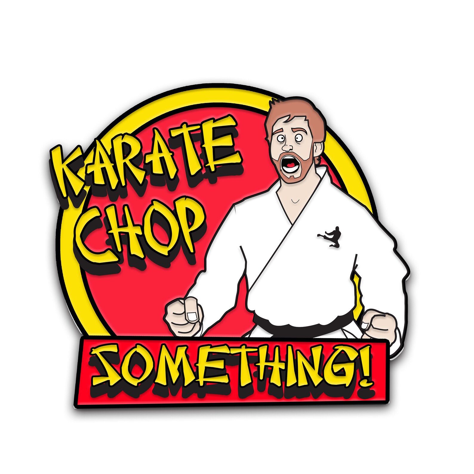 KARATE CHOP SOMETHING enamel pin Etsy