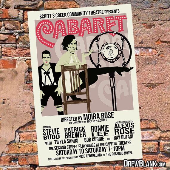 Schitt's Creek Inspired Cabaret Musical Broadway Poster - Etsy Ireland