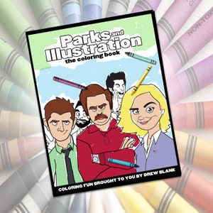 Parks & Rec Coloring book Parks and Recreation inspired Adult Coloring Book