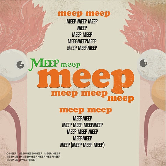 Beaker Meep Meep Meep Muppets Inspired Fake Album Artwork 