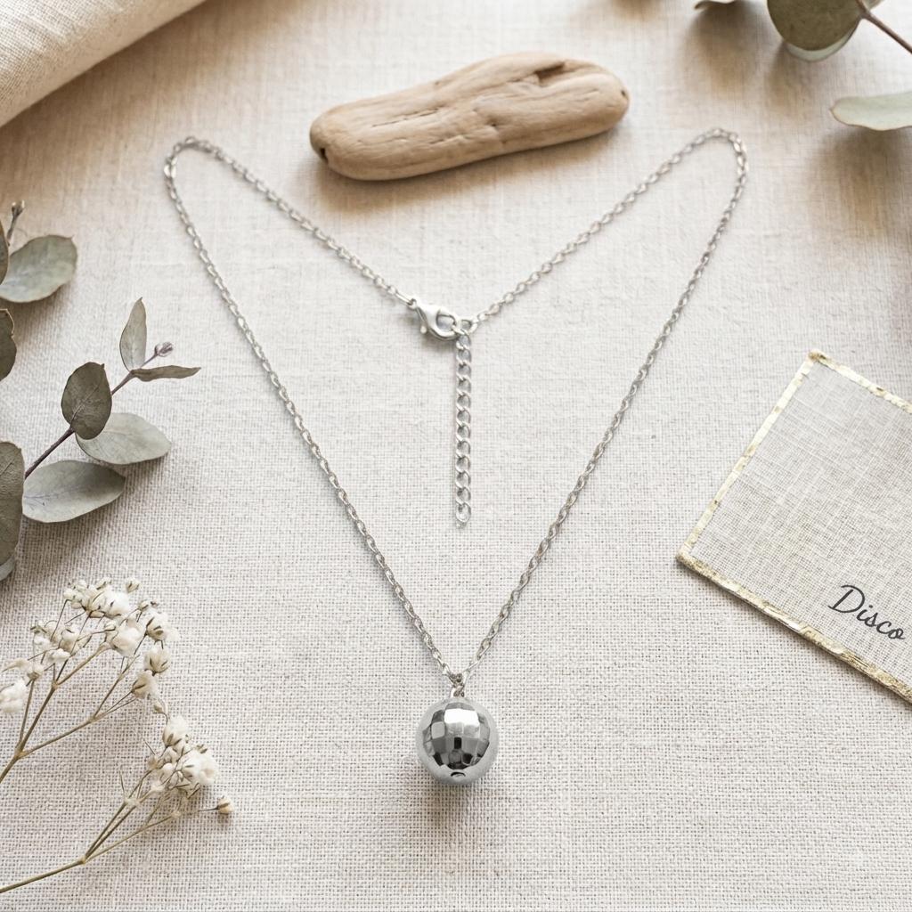 Silver Glitter Necklace - Etsy