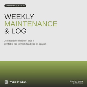 Weekly Pool Maintenance Checklist & Log