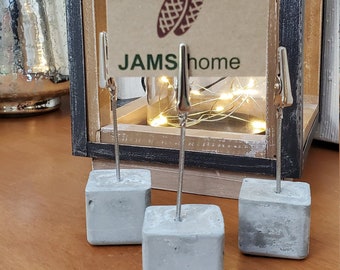 Concrete Cubed Place Card, Place Holder, Table Setting, Picture Holder Wedding Party