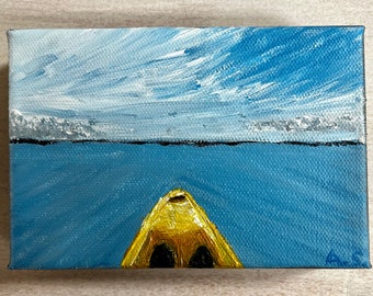 Boating on a Summer's Day- Acrylic Landscape Painting