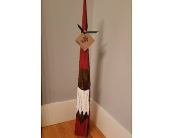 Reclaimed Abstract Wood Santa