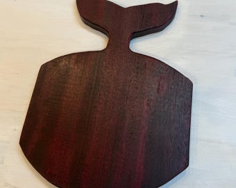 Double Sided Live Edge Exotic Purple Heart Purpleheart Whale Tail Cutting Board Charcuterie Board. Oiled Natural Wood Cheese Board