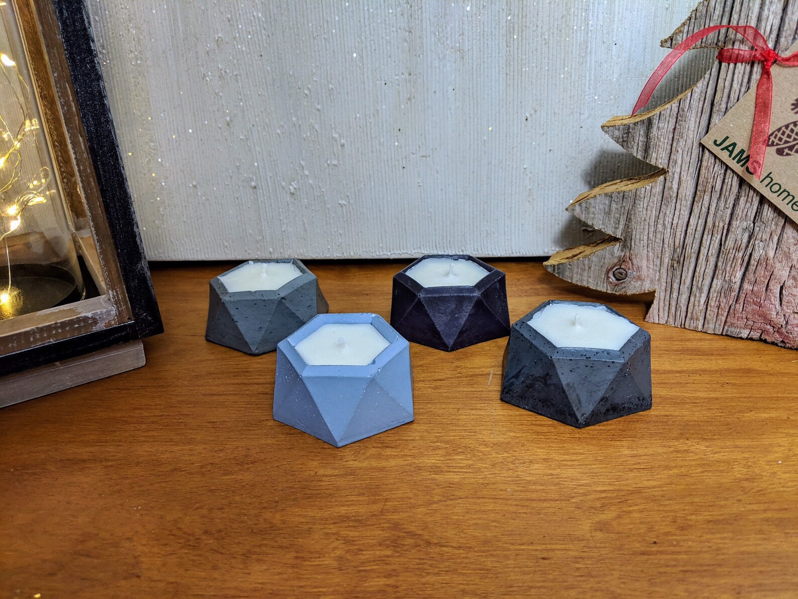 Hand Poured Concrete Votive With Soy Candle Etsy