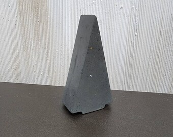 Concrete Christmas tree - Natural Concrete Extra Dark with Gold or Silver Leaf Specks Modern Christmas tree decor. 2 Sizes