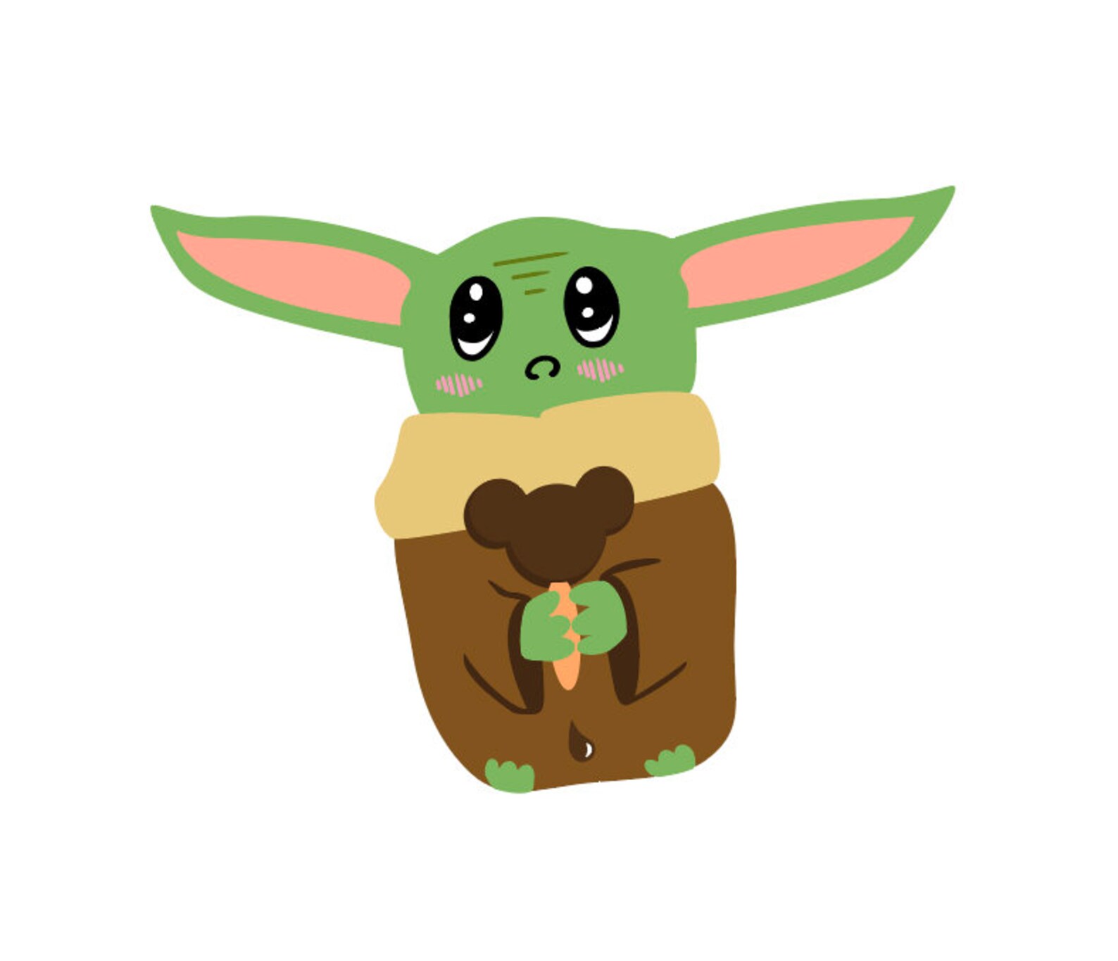 Baby Yoda Inspired Mickey Ice Cream Disney Inspired Etsy UK