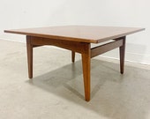 Jens Risom Walnut square coffee table