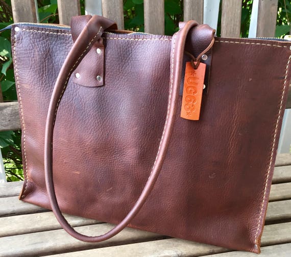 Leather Business Bag Soft Leather Business Bag Zippered | Etsy
