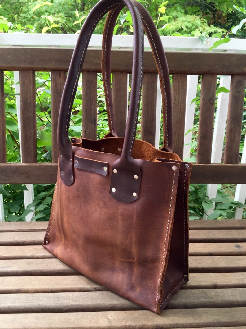 small brown leather handbag