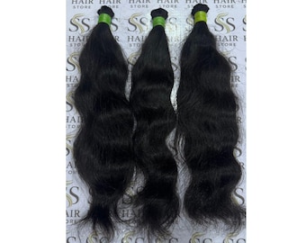 100% Virgin Indian Human Hair Bundles | Body Wave, Natural Black (Double Weft)