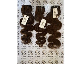Raw Indian Body Wave Human Hair Bundles – Natural Dark Brown Virgin Remy Extensions