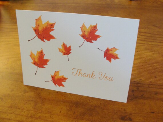 Fall Thank You Note Cards | Etsy