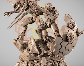 Master Chief and The Arbiter Diorama Inspired Halo | 3D Model STL File