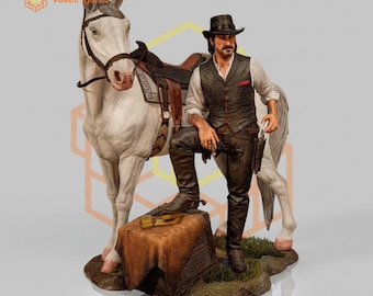 Vest-Clad Outlaw Boss + Horse Inspired Western Frontier Game | 3D Model STL File